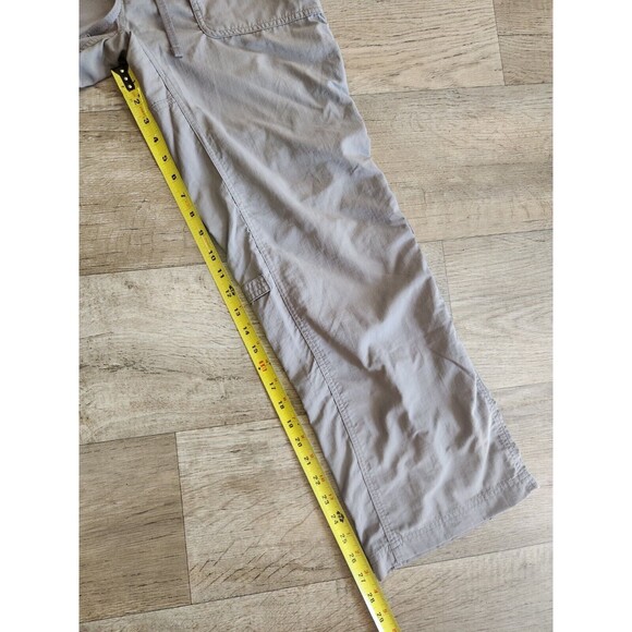 THE NORTH FACE Pants Women’s Sz 4 Gray Roll Tab Hiking Poly Stretch Cargo #CFW9 - Picture 4 of 6